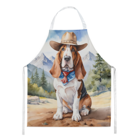 Cowboy Welcome Apron (Design: Basset Hound 5842, size: large)