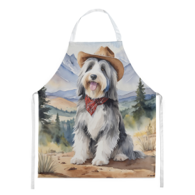 Cowboy Welcome Apron (Design: Bearded Collie 5844, size: large)