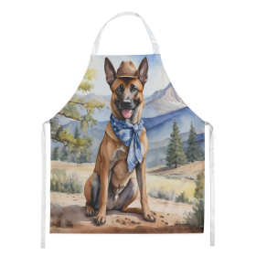Cowboy Welcome Apron (Design: Belgian Malinois 5846, size: large)