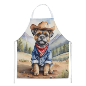 Cowboy Welcome Apron (Design: Border Terrier 5858, size: large)