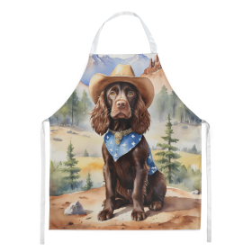 Cowboy Welcome Apron (Design: Boykin Spaniel 5864, size: large)