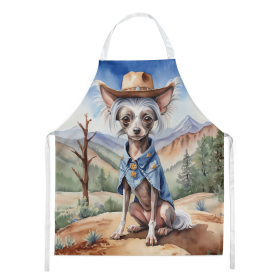 Cowboy Welcome Apron (Design: Chinese Crested 5876, size: large)