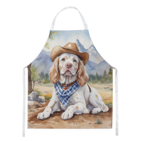 Cowboy Welcome Apron (Design: Clumber Spaniel 5878, size: large)