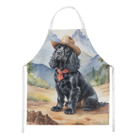Cowboy Welcome Apron (Design: Cocker Spaniel 5880, size: large)