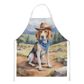 Cowboy Welcome Apron (Design: English Foxhound 5896, size: large)