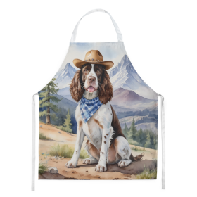 Cowboy Welcome Apron (Design: English Springer Spaniel 5898, size: large)