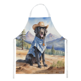 Cowboy Welcome Apron (Design: Flat-Coated Retriever 5900, size: large)