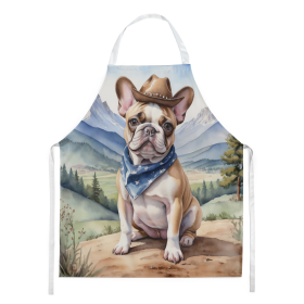 Cowboy Welcome Apron (Design: French Bulldog 5903, size: large)