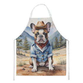 Cowboy Welcome Apron (Design: French Bulldog 5904, size: large)