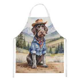 Cowboy Welcome Apron (Design: German Wirehaired Pointer 5907, size: large)