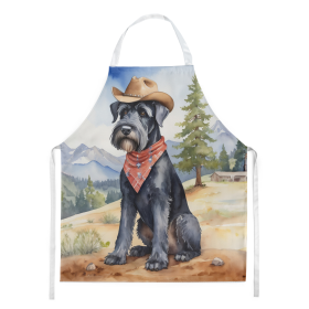 Cowboy Welcome Apron (Design: Giant Schnauzer 5908, size: large)
