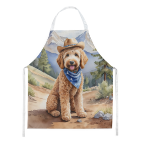 Cowboy Welcome Apron (Design: Goldendoodle 5910, size: large)