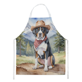 Cowboy Welcome Apron (Design: Greater Swiss Mountain Dog 5914, size: large)