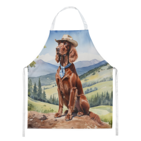 Cowboy Welcome Apron (Design: Irish Setter 5918, size: large)