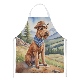 Cowboy Welcome Apron (Design: Irish Terrier 5919, size: large)