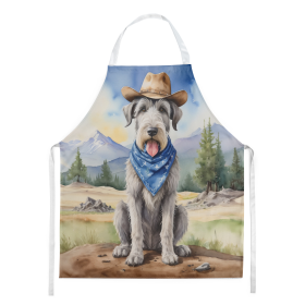 Cowboy Welcome Apron (Design: Irish Wolfhound 5920, size: large)