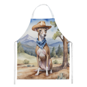 Cowboy Welcome Apron (Design: Italian Greyhound 5921, size: large)
