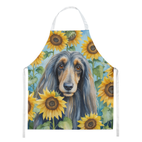 In Sunflowers Apron (Dog Breed: Afghan Hound 6001, size: large)