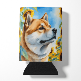 In Sunflowers Can or Bottle Hugger (Dog Breed: Akita 6003, size: Can Hugger)