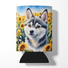 In Sunflowers Can or Bottle Hugger (Dog Breed: Alaskan Klee Kai 6004, size: Can Hugger)