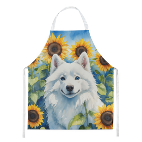 In Sunflowers Apron (Dog Breed: American Eskimo 6008, size: large)