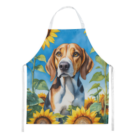 In Sunflowers Apron (Dog Breed: American Foxhound 6009, size: large)