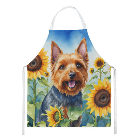 In Sunflowers Apron (Dog Breed: Australian Terrier 6015, size: large)
