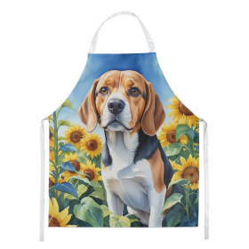 In Sunflowers Apron (Dog Breed: Beagle 6019, size: large)