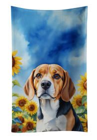In Sunflowers Kitchen Towel (Dog Breed: Beagle 6019, size: 25Hx15W)