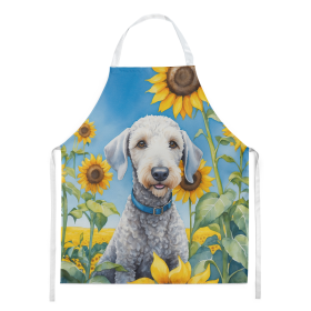 In Sunflowers Apron (Dog Breed: Bedlington Terrier 6021, size: large)