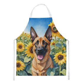 In Sunflowers Apron (Dog Breed: Belgian Malinois 6022, size: large)