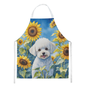 In Sunflowers Apron (Dog Breed: Bichon Frise 6027, size: large)