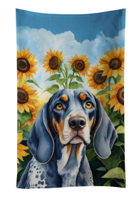 In Sunflowers Kitchen Towel (Dog Breed: Bluetick Coonhound 6030, size: 25Hx15W)