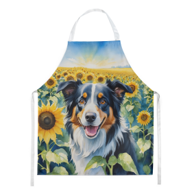 In Sunflowers Apron (Dog Breed: Border Collie 6032, size: large)