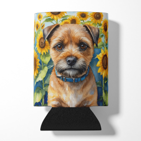 In Sunflowers Can or Bottle Hugger (Dog Breed: Border Terrier 6033, size: Can Hugger)