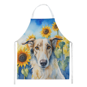 In Sunflowers Apron (Dog Breed: Borzoi 6035, size: large)