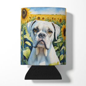 In Sunflowers Can or Bottle Hugger (Dog Breed: Boxer 6038, size: Can Hugger)