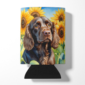 In Sunflowers Can or Bottle Hugger (Dog Breed: Boykin Spaniel 6039, size: Can Hugger)