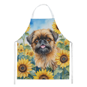 In Sunflowers Apron (Dog Breed: Brussels Griffon 6041, size: large)