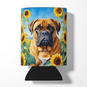 In Sunflowers Can or Bottle Hugger (Dog Breed: Bullmastiff 6042, size: Can Hugger)