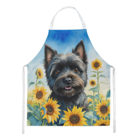 In Sunflowers Apron (Dog Breed: Cairn Terrier 6043, size: large)