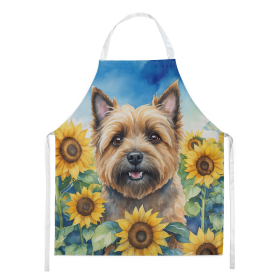 In Sunflowers Apron (Dog Breed: Cairn Terrier 6044, size: large)