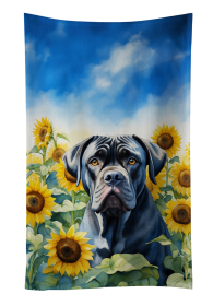 In Sunflowers Kitchen Towel (Dog Breed: Cane Corso 6045, size: 25Hx15W)