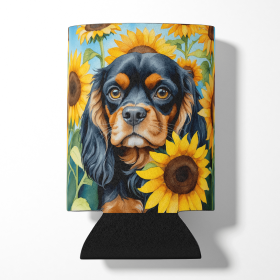 In Sunflowers Can or Bottle Hugger (Dog Breed: Cavalier Spaniel 6048, size: Can Hugger)