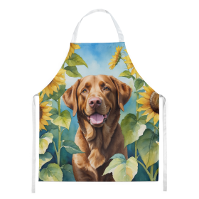 In Sunflowers Apron (Dog Breed: Chesapeake Bay Retriever 6050, size: large)