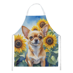 In Sunflowers Apron (Dog Breed: Chihuahua 6051, size: large)