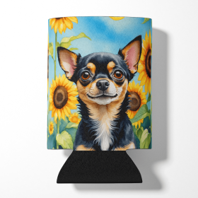 In Sunflowers Can or Bottle Hugger (Dog Breed: Chihuahua 6052, size: Can Hugger)