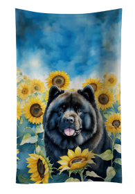 In Sunflowers Kitchen Towel (Dog Breed: Chow Chow 6054, size: 25Hx15W)