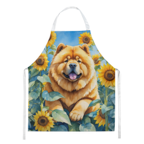 In Sunflowers Apron (Dog Breed: Chow Chow 6055, size: large)
