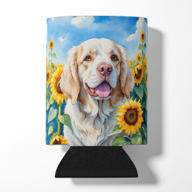In Sunflowers Can or Bottle Hugger (Dog Breed: Clumber Spaniel 6056, size: Can Hugger)
